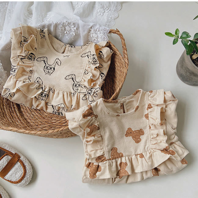 Toddler Girl Stringy Selvedge Animal Dress