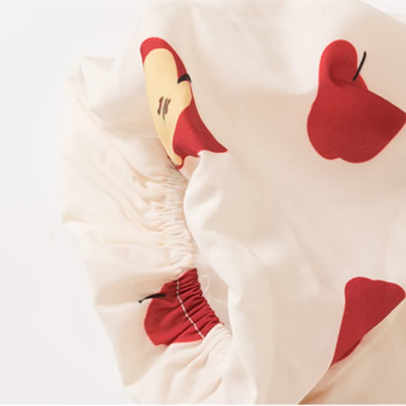 Toddler Girl Apple Puff Sleeve Dress