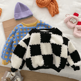 Toddler Checkerboard Fleece Lined Sweatshirt
