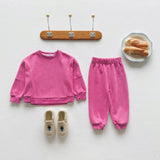 Toddler Casual Solid Color Sweatsuit 2 Pieces Set