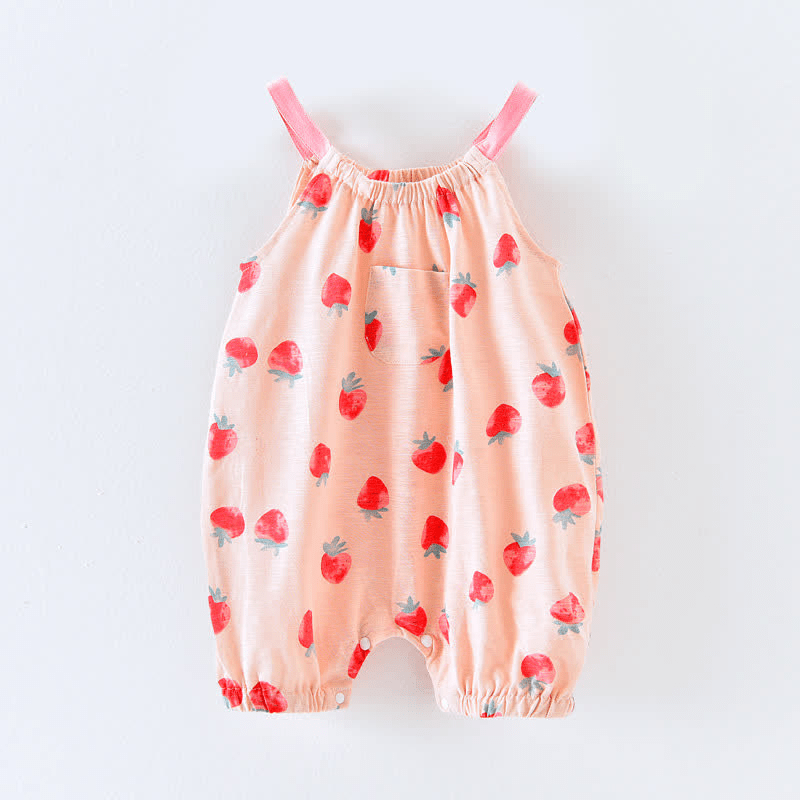 Baby Strawberry Pineapple Lemon Newborn Strap Bodysuit