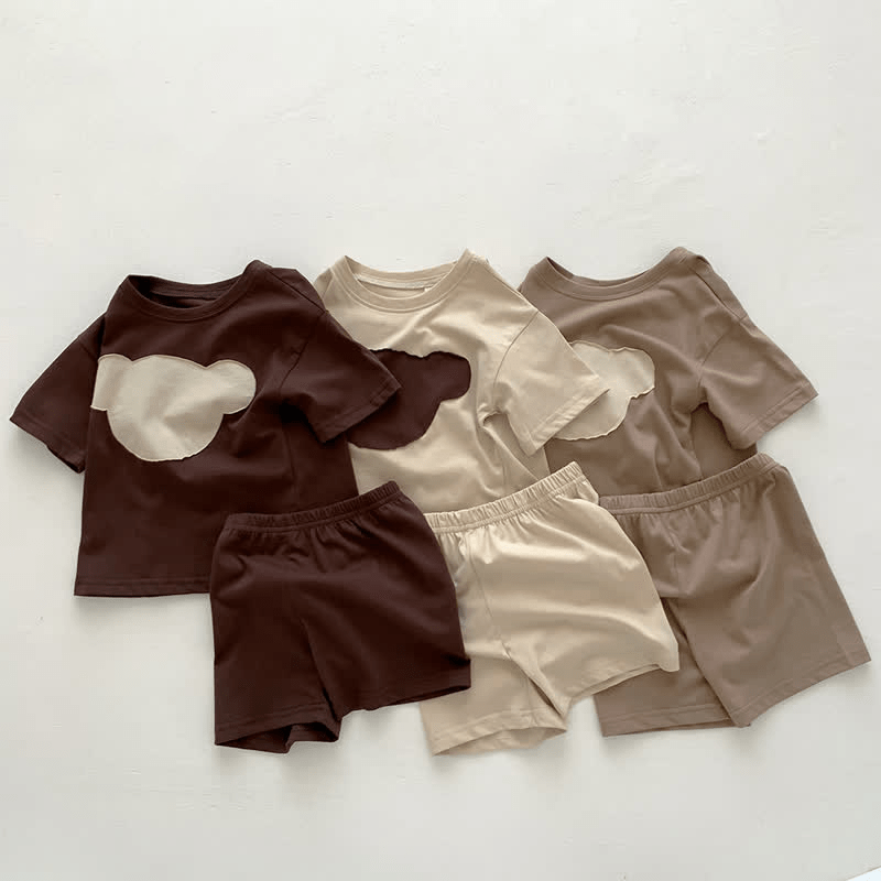 Toddler Bear Patch Pajamas Set