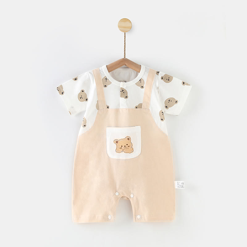 Baby Bear Beige Fake 2pcs Romper