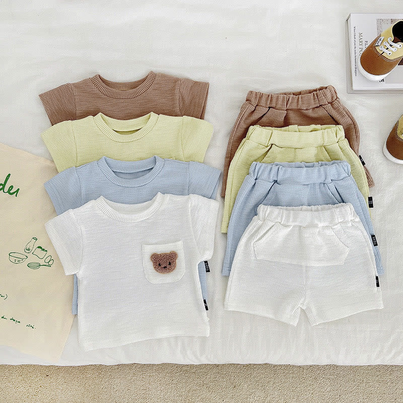 Baby Cute Bear Tee and Shorts Set
