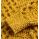 Toddler Knitted Solid Color Round Neck Loose Sweater