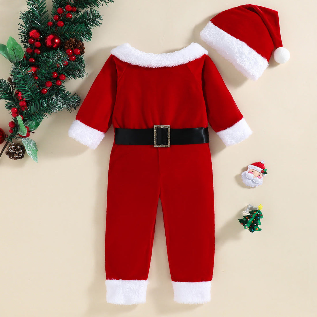 Baby Costume Santa Claus Romper with Hat
