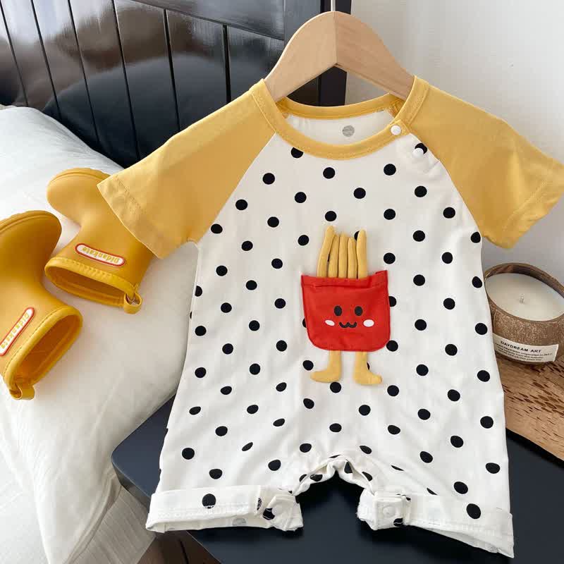 Baby Chips Bear Dot Casual Romper