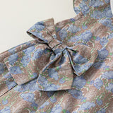 Toddler Girl Bowknot Lapel Collar Sleeveless Dress