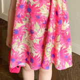 Toddler Girl Flower Camisole Loose Dress