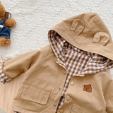 Toddler Boy Reversible Bear Hooded Jacket