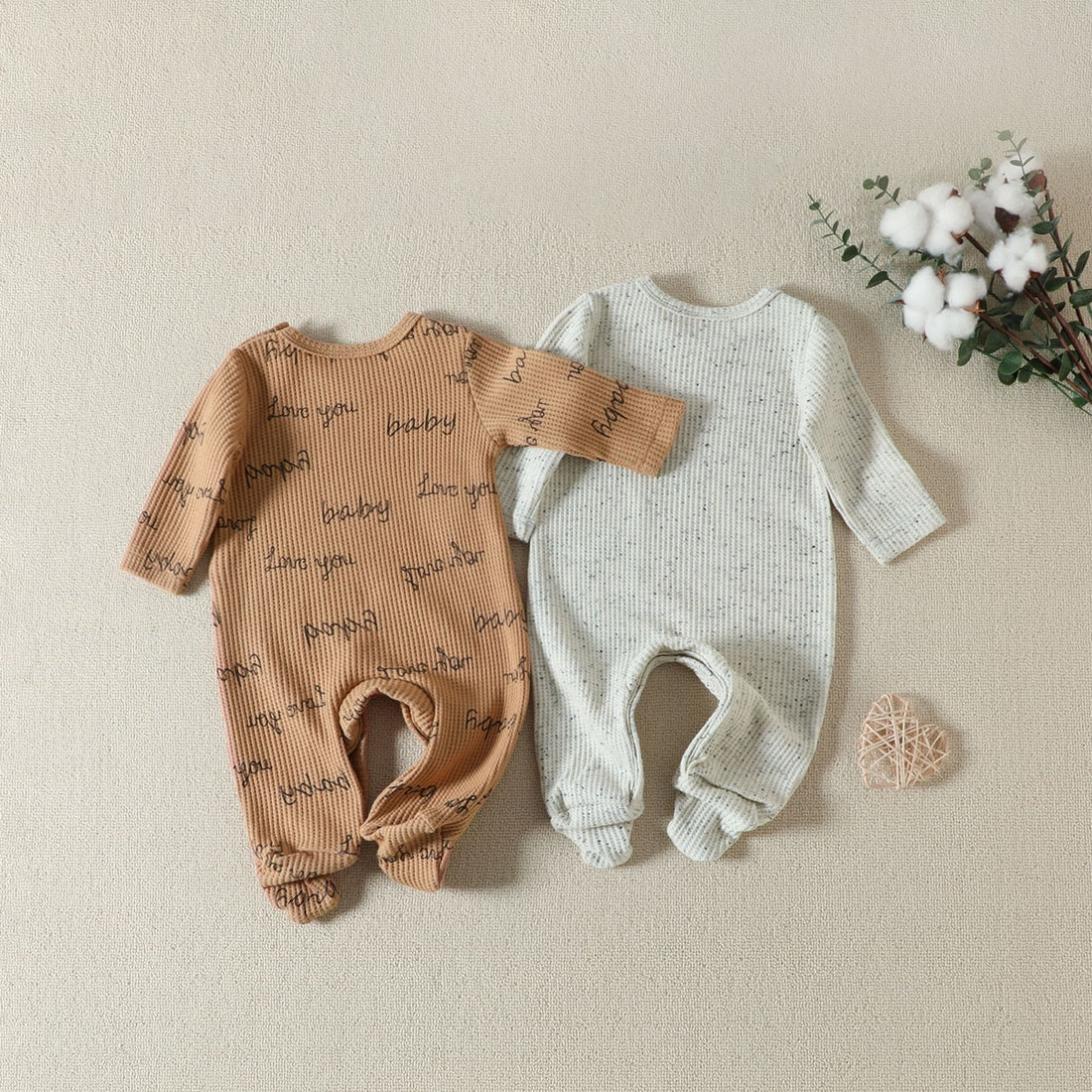 2-Pack BABY LOVE YOU EVERYDAY Baby Slogan Romper