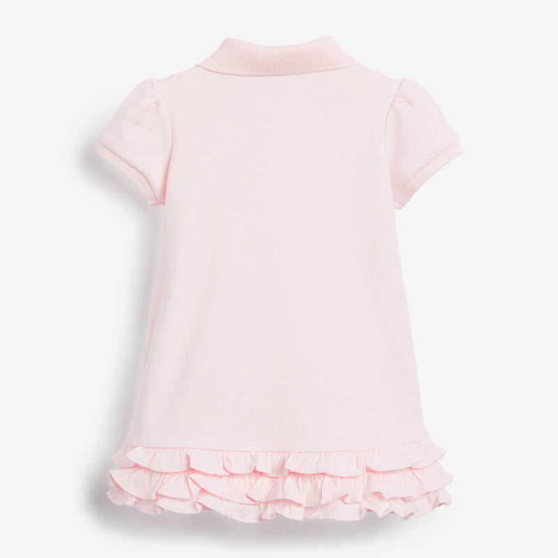 Toddler Girl Rainbow Polo Collar Dress