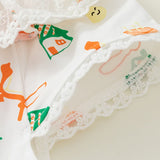 Toddler Girl Lace Collar Graffiti Tee