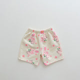 Baby Toddler Bunny Flower Sweatshirt and Shorts Set
