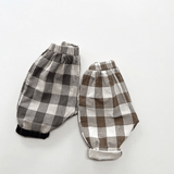 Toddler Boy Retro Plaid Casual Harem Pants