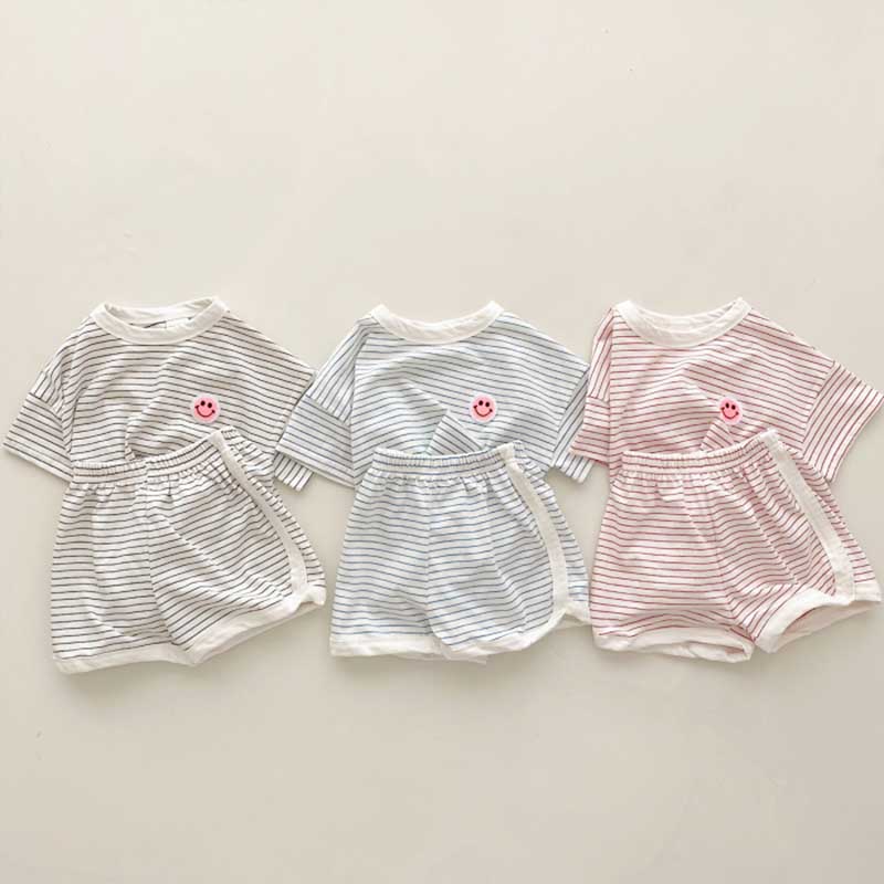 Baby Striped Smiley 2 Pieces Set