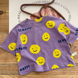 BE HAPPY Baby Toddler Smiley Tee and Shorts Set