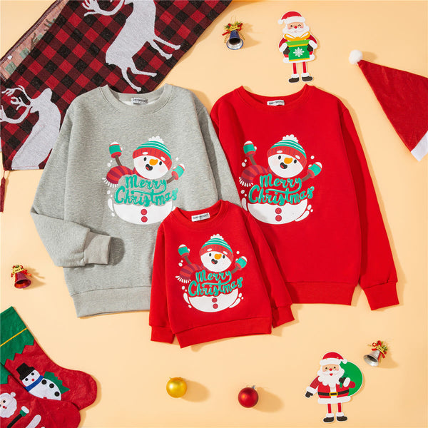 MERRYY CHRISTMAS Family Matching Snowman Sweater