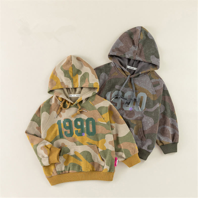 1990 Toddler Number Camouflage Hoodie