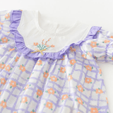 Baby Toddler Plaid Flower Dress