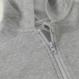 Toddler Casual Loose Solid Color Hooded Zipper Coat