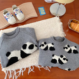 Toddler Lovely Panda Knitted Jacquard Sweater
