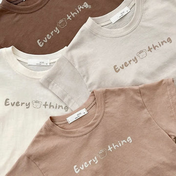 EVERTHING Baby Toddler Bear Casual Crew Neck T-shirt