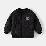 C Toddler Boy Letter Quilted Warm Coat