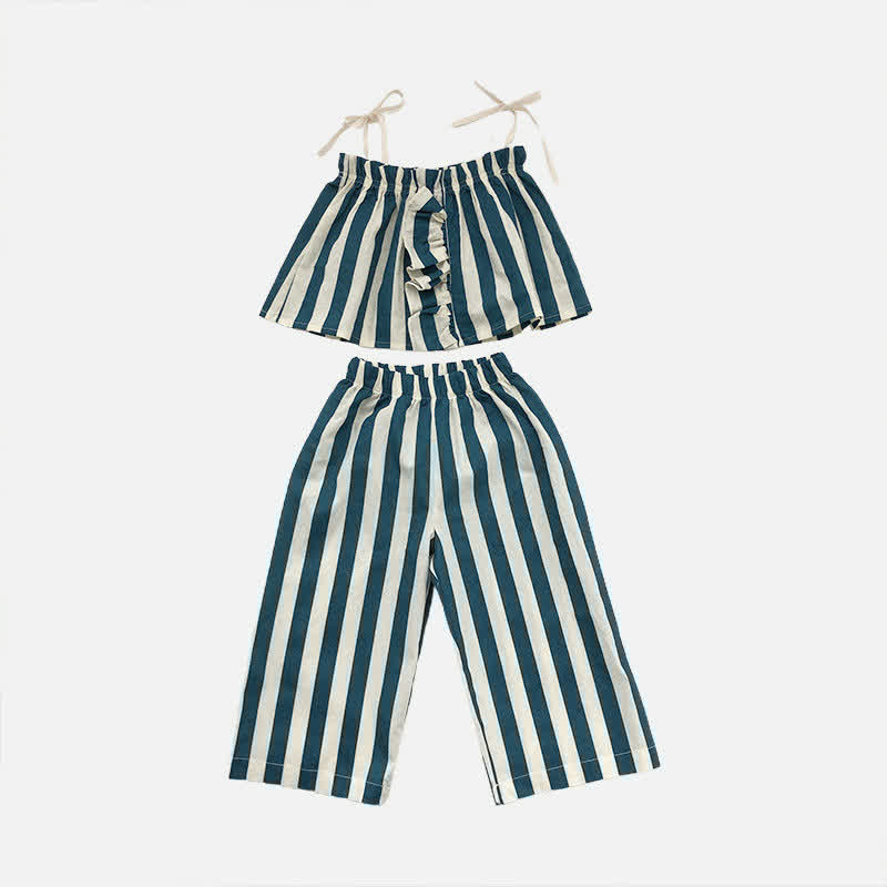 Toddler Girl Striped Camisole and Pants Set