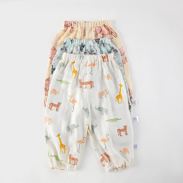 Baby Bunny Elephant Giraffe Pajama Pants