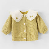 Toddler Girl Bow Collar Cardigan