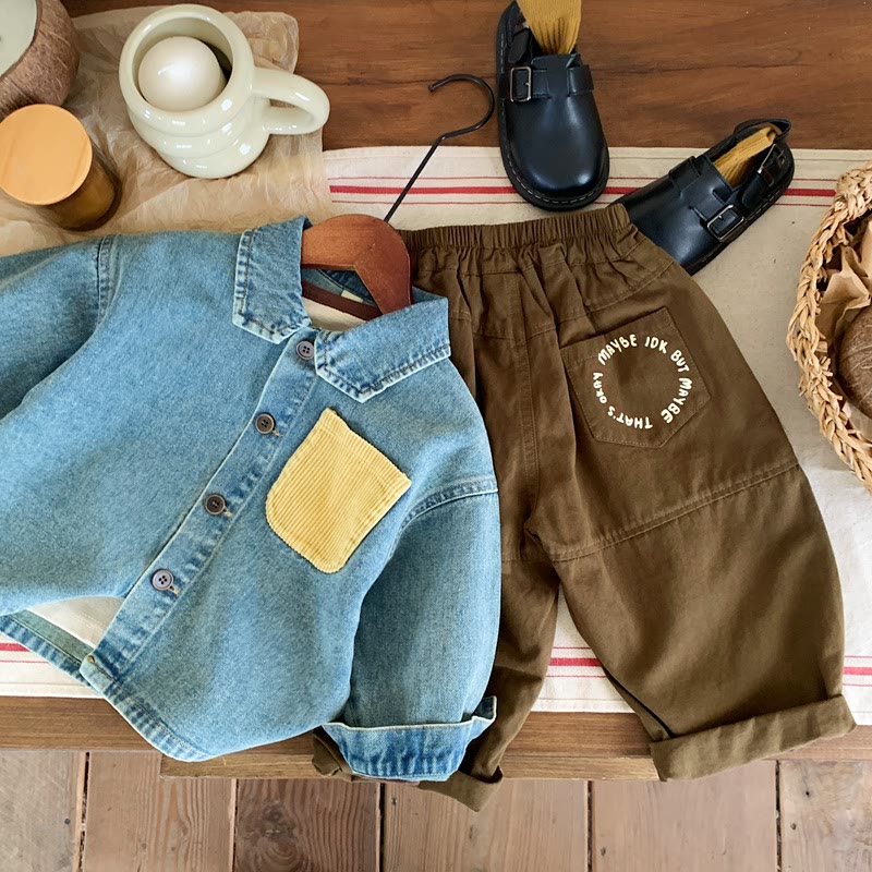Toddler Boy Denim Pocket Shirt