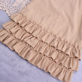 Toddler Girl Solid Color Lace Trim Sleeveless Dress