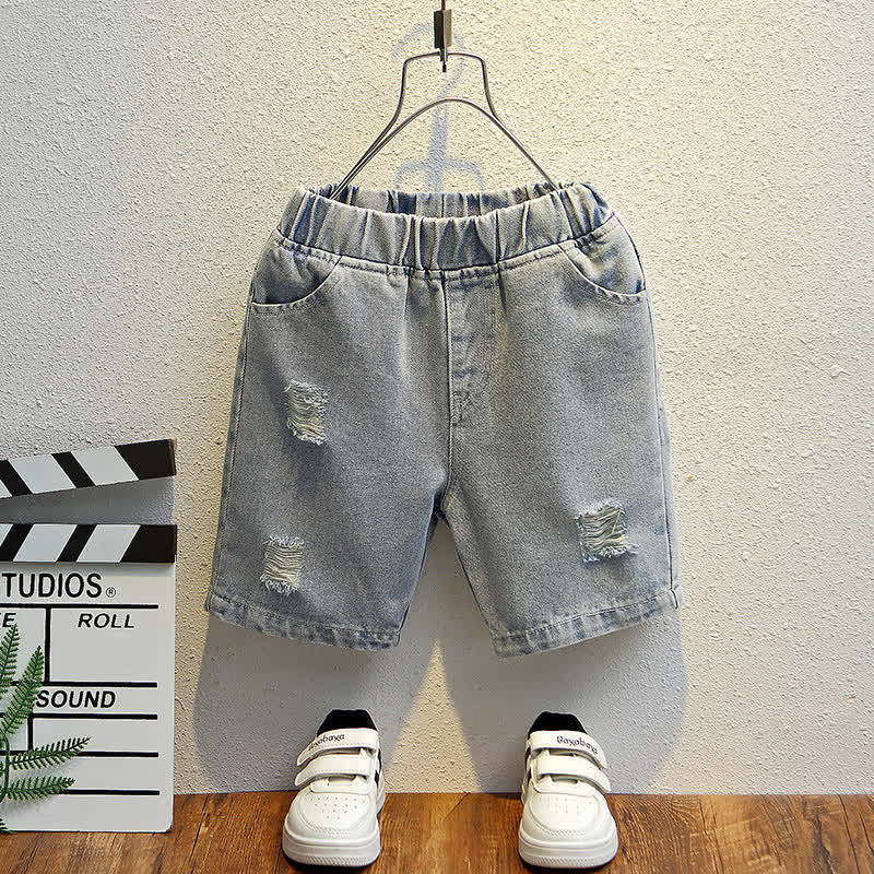 Toddler Boy Cars Tee and Denim Shorts Set