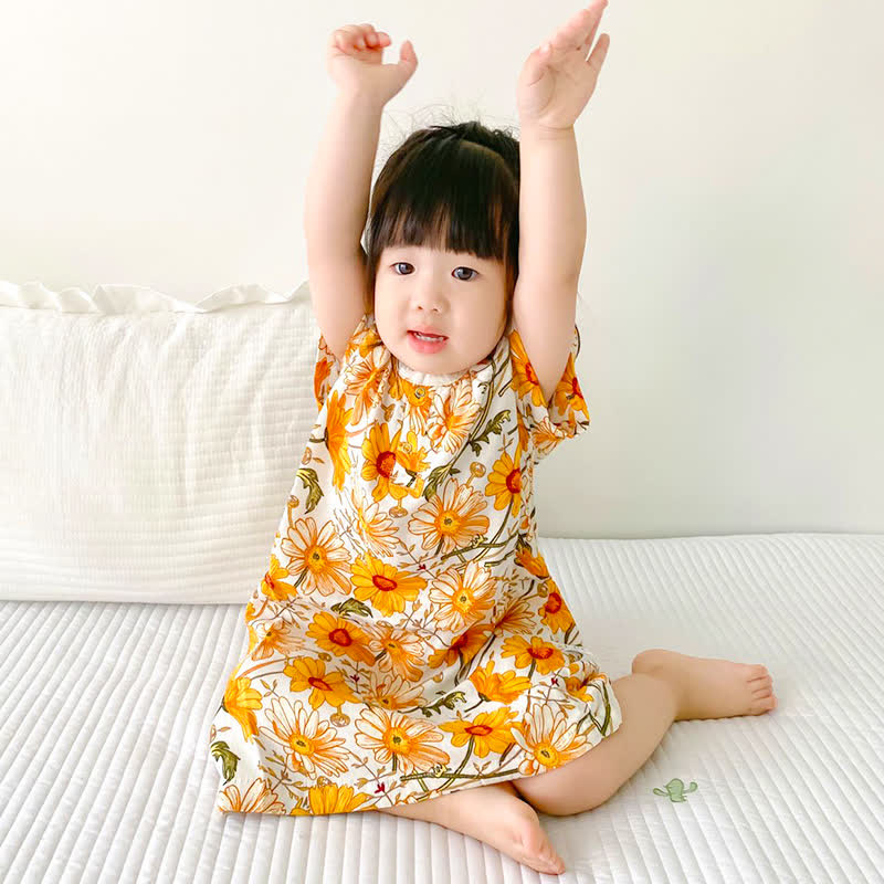 Baby Toddler Flower Pajamas Dress