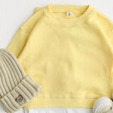 Toddler Waffle Solid Color Sweatsuit 2 Pieces Set