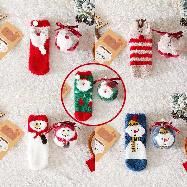Baby Christmas Fleece Warm Cute Floor Socks
