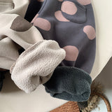 Toddler Girl Dots Fleece Lined Jogger Pants