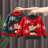 Toddler Lovely Reindeer Snow Knitted Sweater