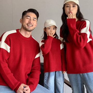 Family Matching Soft Red Sweater