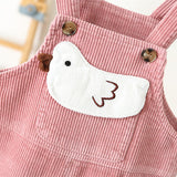 Toddler Cartoon Bird Corduroy Cute Overalls
