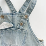 Toddler Denim Pocket Retro Style Casual Overalls