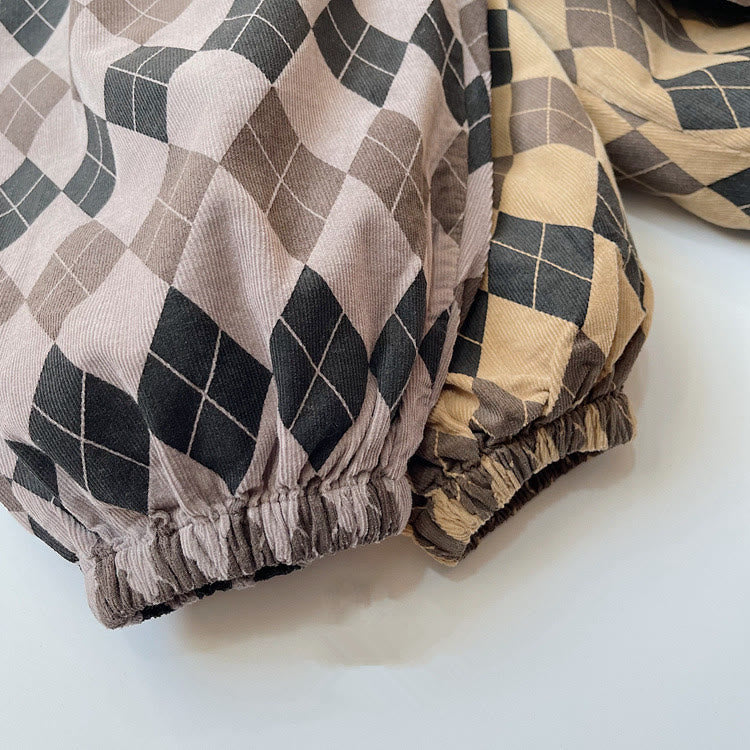 Toddler Retro Style Plaid Pants