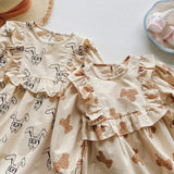 Toddler Girl Stringy Selvedge Animal Dress