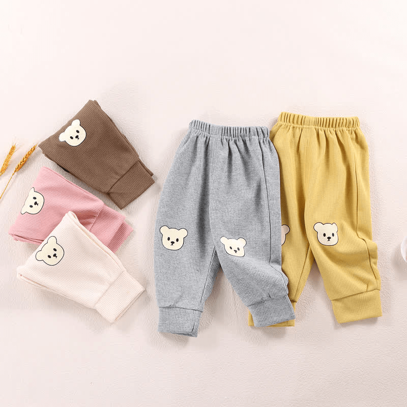 Toddler Bear Patch Casual Pants