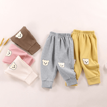 Toddler Bear Patch Casual Pants