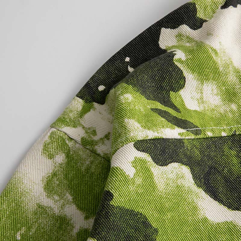 Toddler Boy Green Camouflage Shirt