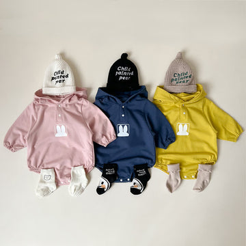 Baby Bunny Hooded Casual Bodysuit