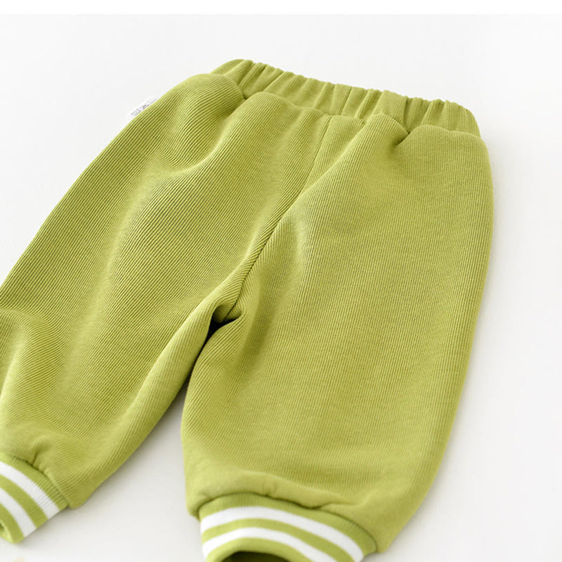 DINOSAUR Baby Casual Slogan Zipper Green Coat Pants