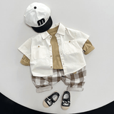 Toddler Boy Retro Plaid Casual Harem Pants